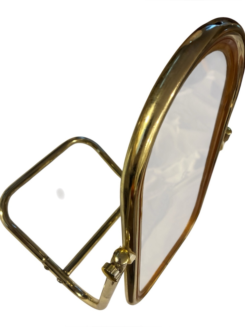 Brass Vanity Mirror Milo Baughman Style Vanity Top Decorative Brass Vintage EUC - Picture 2 of 13